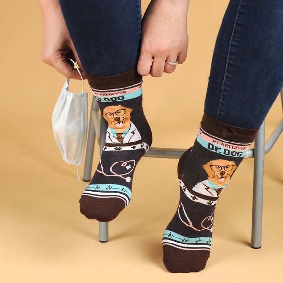 Health Care Heroes -Dr. Dog- Novelty Socks S/M - Picture 4 of 10
